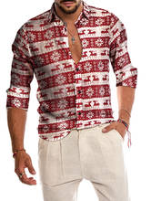 Camisa informal para hombre, camisa para fiesta de Navidad, con botones, 2021 2024 - compra barato