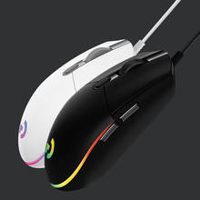 Logitech-ratón con cable LIGHTSYNC G102 para juegos, Mouse RGB con 8000dpi Streamer light para PC/escritorio, Windows 10/8/7 2024 - compra barato