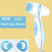 Dropshipping Electric Facial Cleansing Brush Sonic Pore Cleaner Skin Care Massager Face Lift 2024 - купить недорого