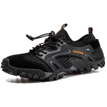 Plus size 47 48 Hiking shoes Outdoor Men Light weight Breathable anti-skid Wear resistant lace-up sneakers camping sports shoes 2024 - buy cheap
