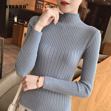 Women Sweater Tops Turtleneck Sweater Women Long Sleeves Pullover Sweater Elastic Bodycon Pull Femme Women's Knitted Sweaters 2024 - buy cheap