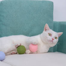 Игрушки для кошек интерактивный мягкий шерстяной мяч Бесшумная тренировочная игрушка для кошек мяч для домашних животных товары для питомцев игрушка для кошек и котят 2022 - купить недорого