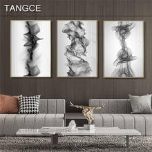 Quadros artísticos de parede, quadros desenhos para decoração de sala, preto, branco, cinza 2024 - compre barato