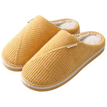 Winter Bedroom Slippers Women Fashion Plush Indoor Shoes Solid Warm Home Slippers Men Comfortable Slides for Cold Weather 2024 - buy cheap