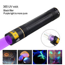 Uv lanterna ultra violeta luz com função de zoom mini uv preto luz pet urina manchas detector uso escorpião 18650 bateria 2024 - compre barato