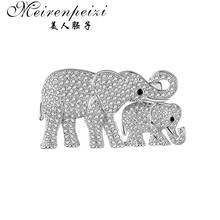 Броши Meirenpeizi, эмалированные значки в виде слона, булавки со стразами, для шляпы, рюкзака, ювелирный подарок для возлюбленных 2024 - купить недорого