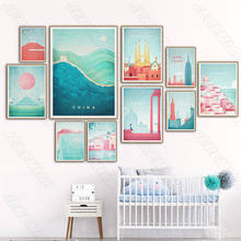 Decorative Canvas Painting Landscape Paris New York Nordic Style Waterproof Ink Printing Art Painting Living Room Bedroom Decora 2024 - buy cheap