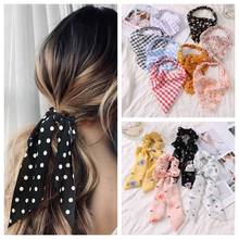 IFKM Korean Candy Color Hair Scrunchies For Women Floral Bow Ponytail Holder Hairband Scrunchy Hair Ties Hair Accessories 2024 - buy cheap