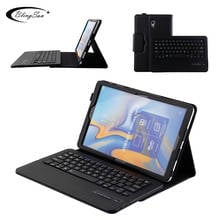 Russian Spanish English Keyboard Cover for Samsung Galaxy Tab A 10.5 2018 Keyboard Case T590 T595 SM-T590 SM-T595 Leather Funda 2024 - buy cheap