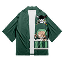 Unisex Kimono Cardigan Top ONE PIECE Roronoa Zoro/ Monkey D. Luffy/Vinsmoke Sanji Cospaly Print Casual Coat for Adult 2024 - buy cheap