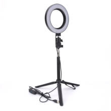 Ring light de luz LED para estúdio de fotografia, de intensidade ajustável, lâmpada com suporte tripé e apoio para celular, luminária ideal para câmeras de vídeo, Youtube, selfies, maquiagem 2024 - compre barato