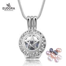 Eudora colar de pérola com estrela vazada, pingente redondo com 8 peças joias finas de pérola presente para festa ks4 2024 - compre barato