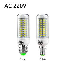 Lámpara LED E27 de 220V SMD 5730 E14, bombilla LED de 24/36/48/56/69/72, bombilla LED de LED tipo mazorca, foco de mesa, lámpara de escritorio, lámpara de iluminación 2024 - compra barato