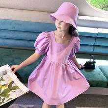 Criança adolescentes 2020 vestido de verão das meninas crianças vestidos para meninas roupas infantis vestido de princesa com chapéu vestidos 3t-14y 2024 - compre barato