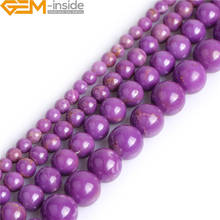 4-16mm Round Natural Purple Phosphosiderite Stone Semi Precious Selectable DIY Loose Beads For Jewelry Making Bracelet Necklace 2024 - buy cheap