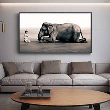 Toy story-quadro artístico de elefante, pintura em tela, pôsteres e impressões, preto e branco, parede, pintura, decoração para sala de estar 2024 - compre barato