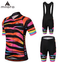 Miloto-Conjuntos de Ciclismo para mujer, traje de triatlón, Ropa de Ciclismo de manga corta, Maillot de secado rápido para verano 2024 - compra barato