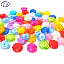 HL 100Pcs Transparent 12mm child sew-on buttons resin buckle candy beautiful multicolour button accessories baby diy 2024 - buy cheap