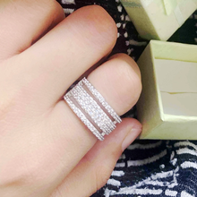 Anillo de compromiso de plata de ley 100% 925 para mujer, anillo de compromiso con Micro pavé de diamante, joyería de fiesta 2024 - compra barato