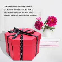 Caja de explosión Hexagonal sorpresa hecha a mano, álbumes de fotos artesanales, álbum de recortes, regalos de cumpleaños y aniversario, personalización de fotos 2024 - compra barato