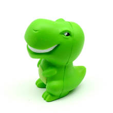 Kawaii Jumbo зеленый мультяшный динозавр сжимаемые медленно восстанавливающие форму сжимаемые игрушки ПУ имитация снятие стресса вентиляционная игрушка для детей взрослых 10*7 см 2024 - купить недорого