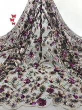 Top quality french lace fabric High quality JIANXI.C-118701 embroidered tulle African lace fabric 2024 - buy cheap