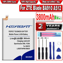 Аккумулятор HSABAT Li3925T44P8h786035 3800 мАч для ZTE Blade BA910 A910 A512 Xiaoxian 4 BV0701 V8 V0800 BV0800 V7 V7Plus V770 2024 - купить недорого