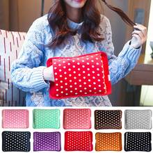Velvet Polka Dot Hot Water Bottle Electric Rechargeable Heat Water Bag 2-8 Hours Temperature Last Electric Hand Warmer EU Plug 2024 - buy cheap