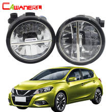 Cawanerl For Nissan Tiida 2007-2012 2 Pieces Car Accessories LED Bulb Fog Light 4000LM 6000K DRL Daytime Running Lamp White 12V 2024 - buy cheap