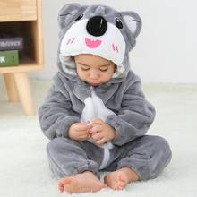 Baby Clothes Boys Girl Romper Onesie Soft Flannel Zipper Toddler Winter Baby Costume Cartoon Koala Warm Outfit  ropa bebe 2024 - buy cheap