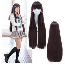 Lovelive Sunshine Aqours Kurosawa Dia-Peluca de cabello largo y liso marrón oscuro para Cosplay, pelo sintético para mujer, pelucas de juego de rol para Halloween 2024 - compra barato