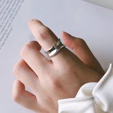 Anéis de prata esterlina 925 brilhante silvologia, irregular, design de folha, estilo coreano, minimalistas para mulheres, elegante, 925 joias finas 2024 - compre barato