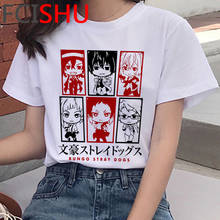 Camiseta de Bungou Stray Dogs para hombre, ropa de calle, Camisetas estampadas para pareja, camiseta harajuku tumblr, camiseta blanca vintage 2024 - compra barato