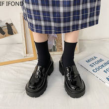 IF IFOND-zapatos Mary Jane para mujer, calzado de tacón alto, impermeable, con plataforma, para estudiantes, para Cosplay, color negro, 2021 2024 - compra barato