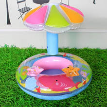 Baby Swim Ring Sunshade Flower Umbrella Safe Floating Summer Kids Seat Sea Animal Pattern Inflatable Swimming Seat Ring Toys 2024 - buy cheap