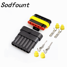Brand New 5 Sets NEW Car Part 6 Pin Way Sealed Waterproof Electrical Wire Auto Connector Plug 2024 - buy cheap