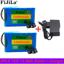 Portable Super 12V 12800mah battery Rechargeable Lithium Ion battery pack capacity DC 12.6v 16Ah CCTV Cam Monitor + charger 2024 - buy cheap