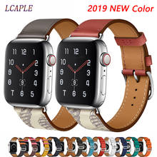 Ремешок из натуральной кожи для Apple Watch 6 Band, браслет для iwatch series 6 se 5 4 3 apple watch 42 мм 44 мм 38 мм 40 мм 2024 - купить недорого