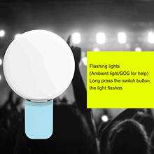 Anel de luz led recarregável com prendedor, anel de luz com encaixe para selfies em celular, lâmpada rotativa universal 2024 - compre barato