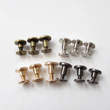10Set Leather Craft Solid Nail Bolt 5/6.5/8mm Photo Album Round Head Screws Strap Rivets Screw for Jewelry Clothes/Bag/Shoes 2024 - buy cheap