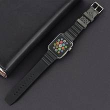 high quality Rubber strap For Apple Watch Series 5 4 3 2 1 for iWatch band 40mm 44mm 38mm 42mm Soft silicone 2024 - buy cheap