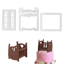 Molde de plástico con forma de cama pequeña para cortar galletas, molde de azúcar para hornear azúcar, Chocolate, Fondant, herramientas de decoración de pasteles para fiestas 2024 - compra barato