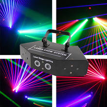 Luces de escaneo láser de 6 ojos, DMX512 RGB a todo Color, efecto de línea de luz láser, iluminación de escenario, escáner láser de 6 lentes, equipo de discoteca para DJ 2024 - compra barato