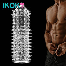 IKOKY Reusable Condom Penis Sleeve Male Enlargement Penis Cock Ring Adults Product Sex Toys for Man 2024 - buy cheap