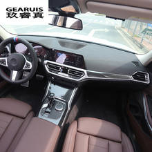 Автомобильный Стайлинг кнопки интерьера Панель рамка украшения крышки отделка наклейки для BMW 3 серии G20 G28 углеродное волокно авто аксессуары 2024 - купить недорого