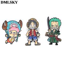 DMLSKY Anime Brooch Cartoon Enamel Pins For Women Men Backpack Pins Personality Metal brooches Kids Pin M4120 2024 - buy cheap