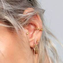 Romantic lace four star ear cuff earring multi piercing stack fashion jewelry 925 sterling silver girl cute ear cuff 2024 - buy cheap