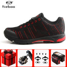 Tiebao-Zapatillas de Ciclismo de ocio para hombre y mujer, zapatos antideslizantes y transpirables para bicicleta de montaña, Mtb 2024 - compra barato