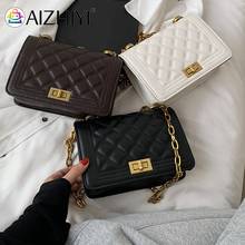 Fashion Women PU Leather Pure Color Lattice Pattern Shoulder Crossbody Messenger Bag Vintage Ladies Chain Flap Handbag Purse 2024 - buy cheap