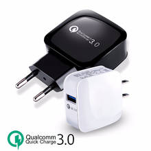 QC 3,0 EU US Plug быстрое зарядное устройство USB настенная зарядка Быстрая зарядка для Iphone 7 8 X Samsung S8 S9 Xiaomi смартфон iPad 2024 - купить недорого